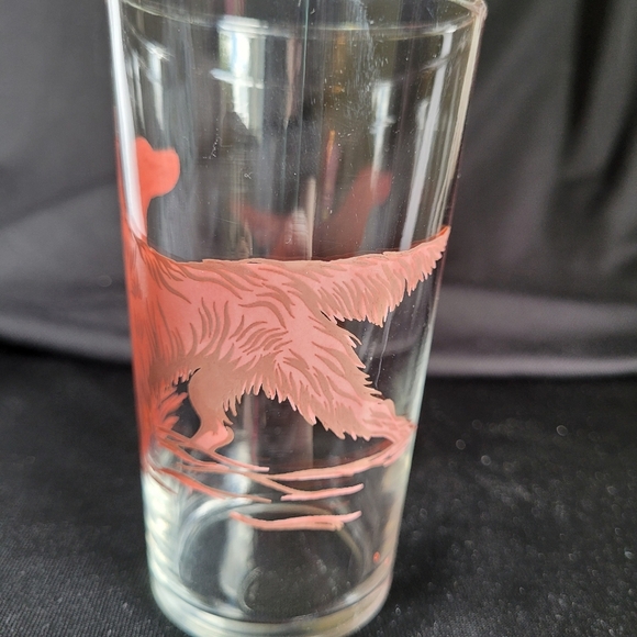 Vintage Single Red Irish Setter Dog Drinking Juice Glass Approx 5x2.5" - Picture 4 of 4